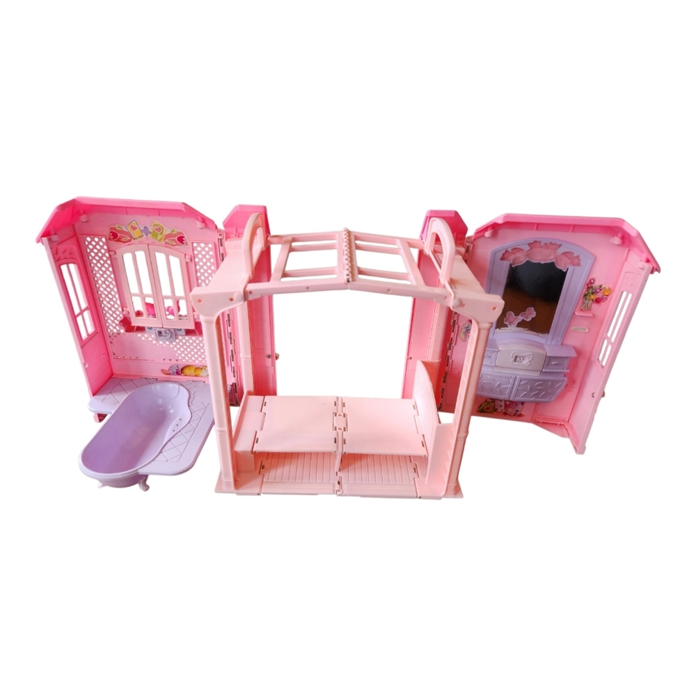 2000 Mattel BARBIE Pink Portable Fold Up Magi-Key Doll HOUSE ONLY 2069-31 No Key